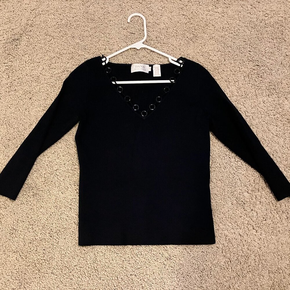 Dana Buchman Black Top, Womens S